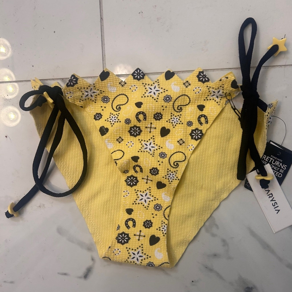 Women's Marysia Swim Bottom Yellow Black Small
